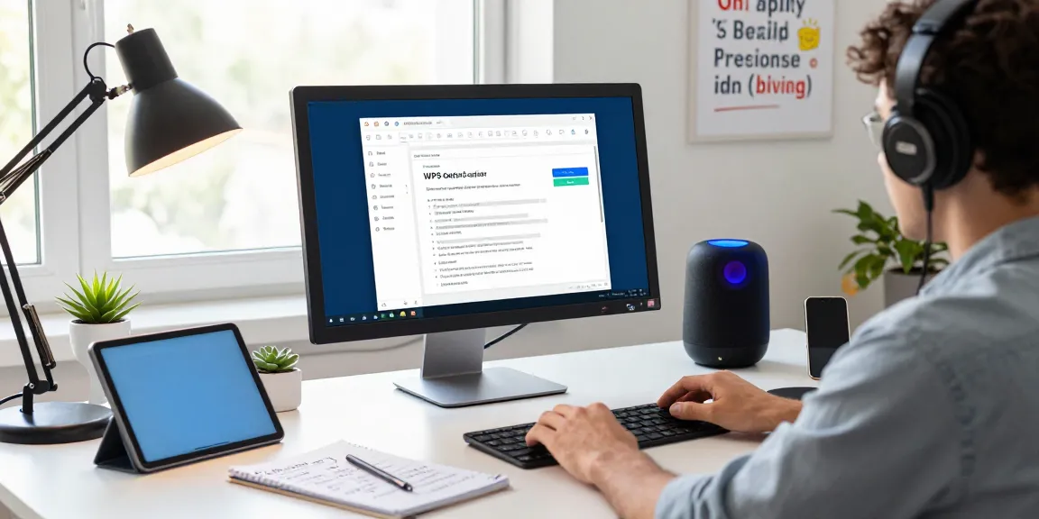 WPS Download showcased in a vibrant workspace with user engaging in productivity tasks.