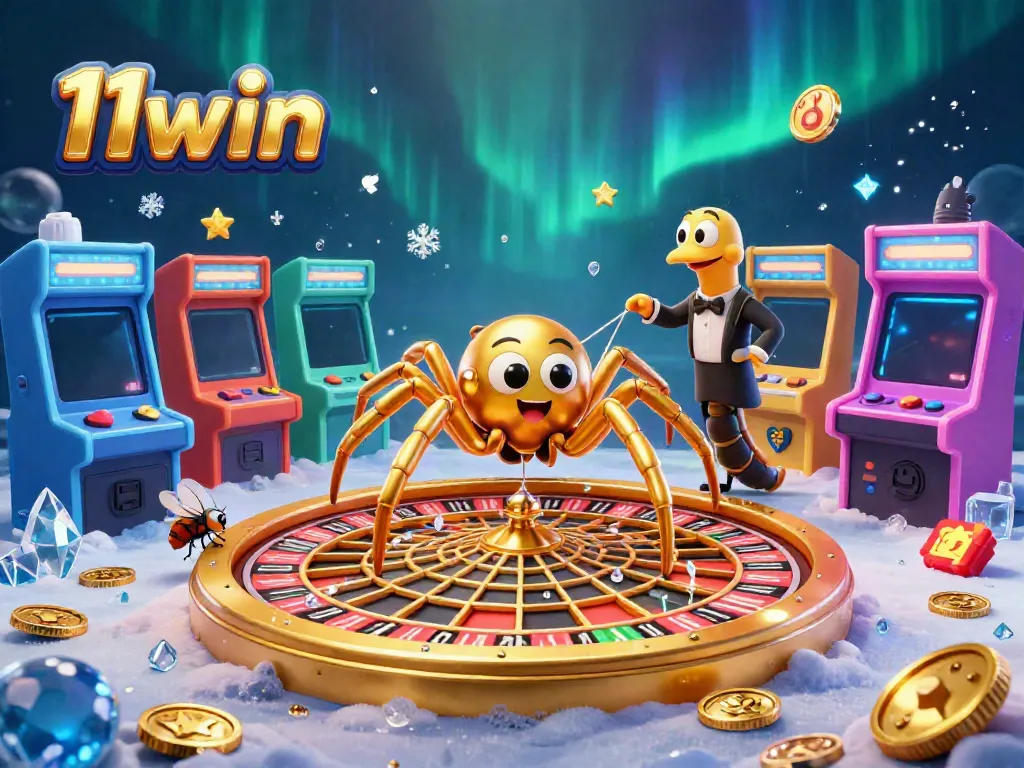 Experience the excitement of 11win with illustrated casino-themed characters and vibrant gaming elements.