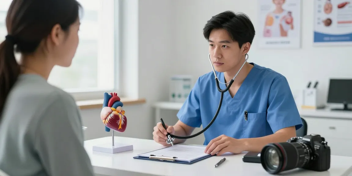 Littmann Cardiology IV stethoscope used by a medical professional during a patient examination in a clinical setting.